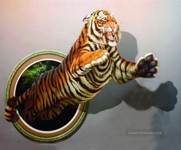 Zauber 3D Werke - Tiger knurrt 3D 